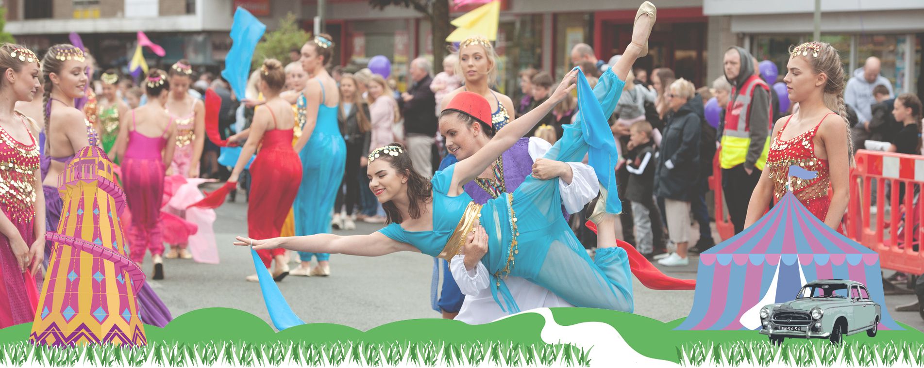 Dancers from the Mavis Berry & Helen Allen School Of Dance at the Leyland Festival