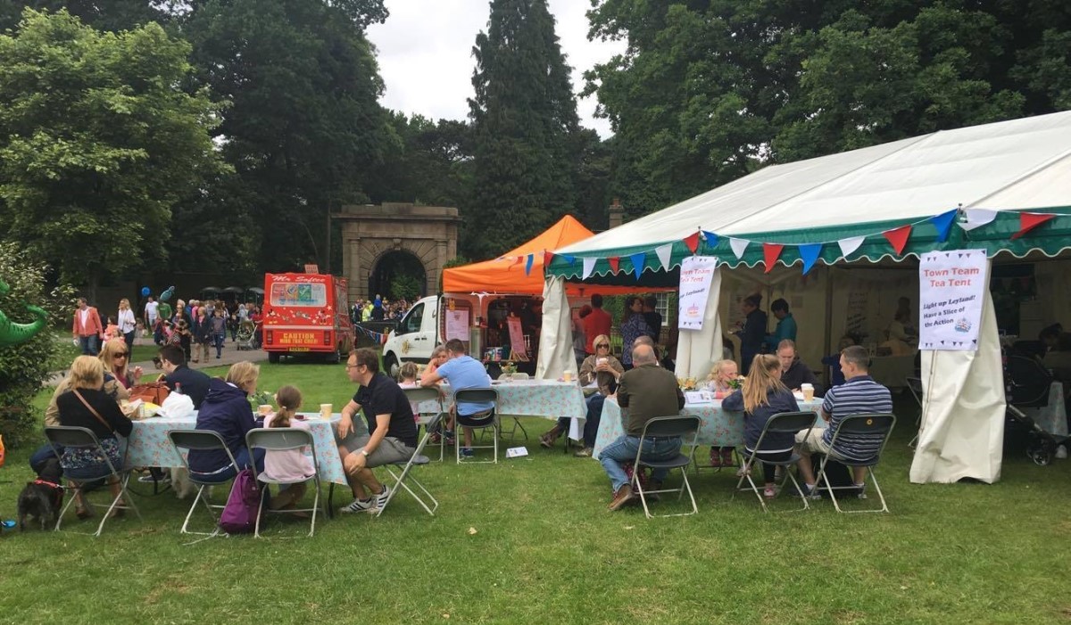 Food tents at Leyland Festival Food tents at Leyland Festival
