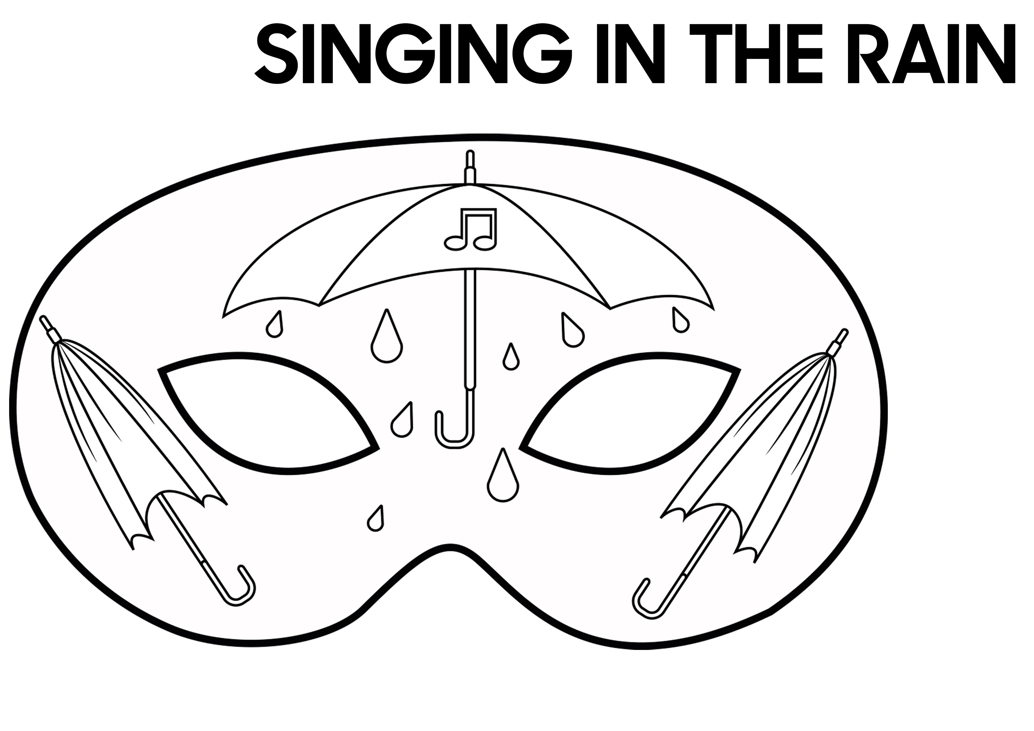 SINGING-IN-THE-RAIN inspired mask