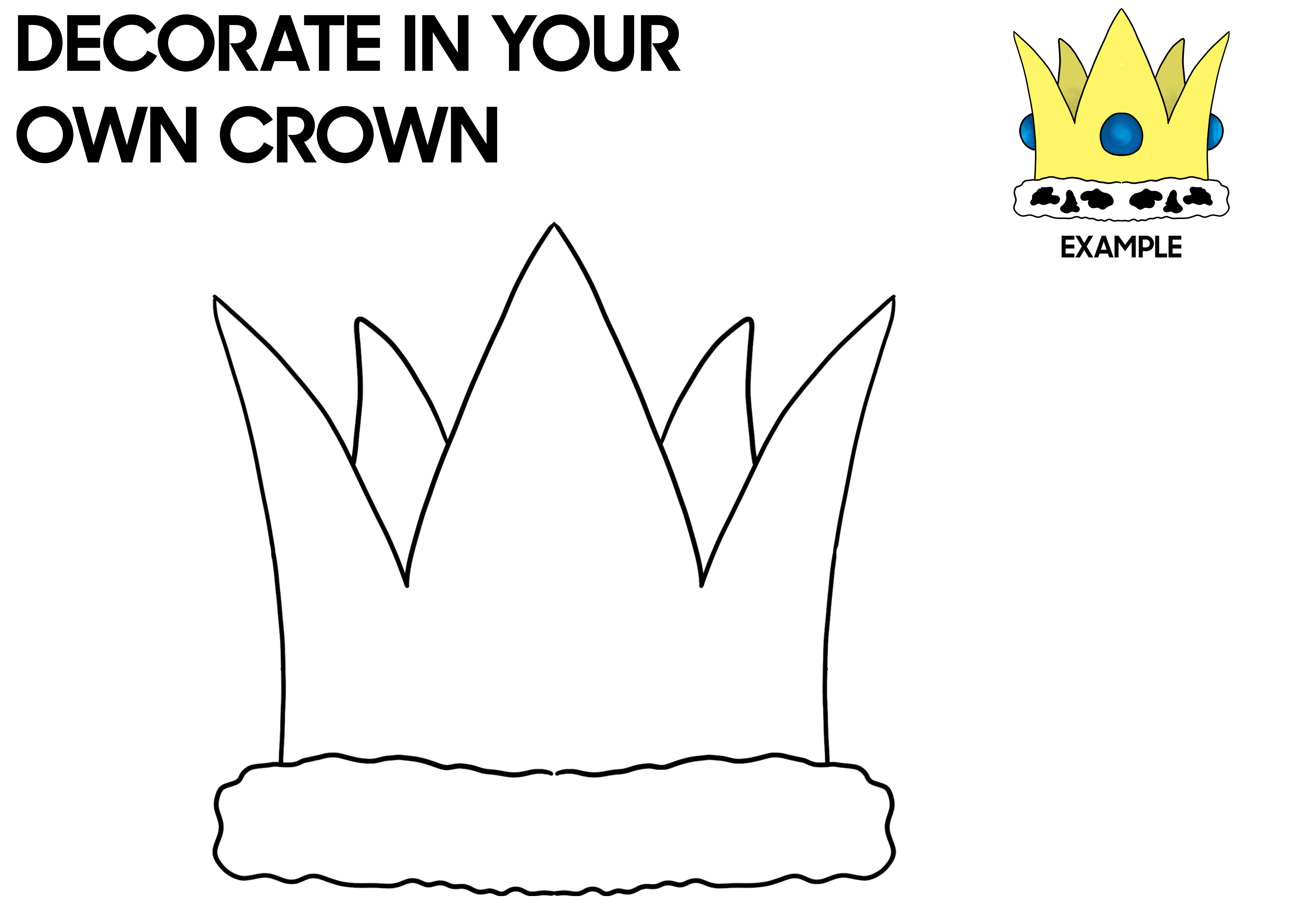 Decorate your own festival crown activity